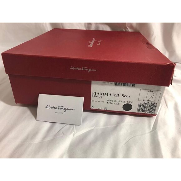 Authentic Salvatore Ferragamo Empty Shoes Gift Box Red 12" x 12.5" x 4.5" - Picture 3 of 10
